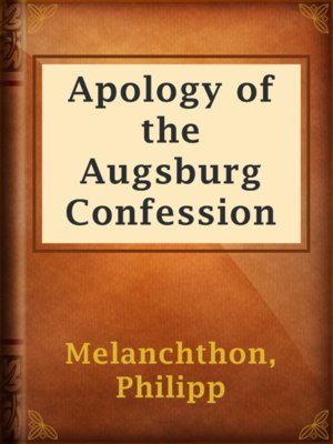 cover image of Apology of the Augsburg Confession